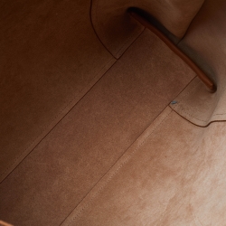 Lancel Camel Leather Shopper Tote
