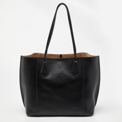 Lancel Black Leather Shopper Tote