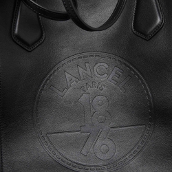 Lancel Black Leather Shopper Tote