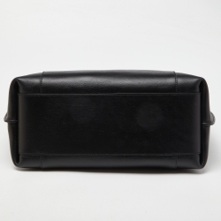 Lancel Black Leather Shopper Tote