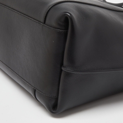 Lancel Black Leather Shopper Tote