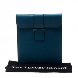 Pre Owned Lancel Blue Leather iPad Case