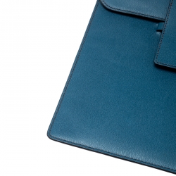 Pre Owned Lancel Blue Leather iPad Case