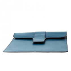 Pre Owned Lancel Blue Leather iPad Case