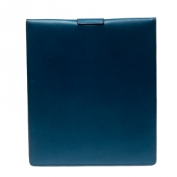 Pre Owned Lancel Blue Leather iPad Case