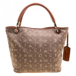 Pre Owned Lancel Beige/Brown Daligramme Fabric and Leather Dali Fun Tote
