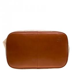 Pre Owned Lancel Beige/Brown Daligramme Fabric and Leather Dali Fun Tote