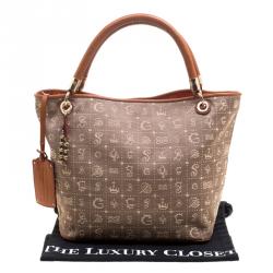 Pre Owned Lancel Beige/Brown Daligramme Fabric and Leather Dali Fun Tote