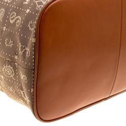 Pre Owned Lancel Beige/Brown Daligramme Fabric and Leather Dali Fun Tote