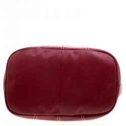 Pre Owned Lancel Red Leather French Flair Tote