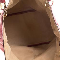 Pre Owned Lancel Red Leather French Flair Tote