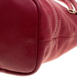 Pre Owned Lancel Red Leather French Flair Tote