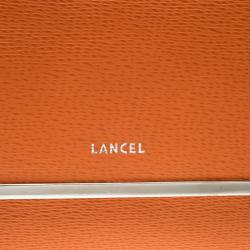 Lancel Orange Leather Enveloppe Continental Wallet 