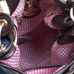 Lancel Blue Suede Le Brigitte Bardot Bucket Bag
