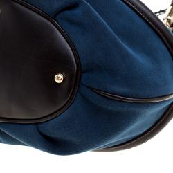 Lancel Blue Suede Le Brigitte Bardot Bucket Bag