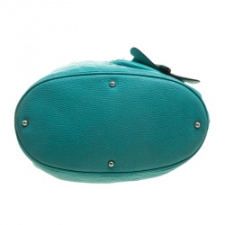 Pre Owned Lancel Green Leather Premiere Flirt Bucket Shoulder Bag