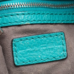 Pre Owned Lancel Green Leather Premiere Flirt Bucket Shoulder Bag