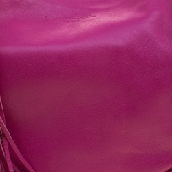 Lancel Fuchsia Leather Delice Hobo