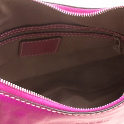 Lancel Fuchsia Leather Delice Hobo