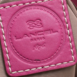 Lancel Fuchsia Leather Delice Hobo