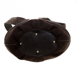 Pre Owned Lancel Brown Suede and Leather Le Brigitte Bardot Hobo