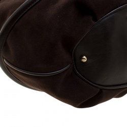 Pre Owned Lancel Brown Suede and Leather Le Brigitte Bardot Hobo