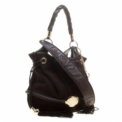 Pre Owned Lancel Brown Suede and Leather Le Brigitte Bardot Hobo