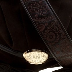 Pre Owned Lancel Brown Suede and Leather Le Brigitte Bardot Hobo