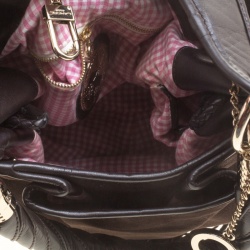 Pre Owned Lancel Brown Suede and Leather Le Brigitte Bardot Hobo