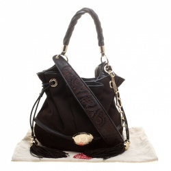 Pre Owned Lancel Brown Suede and Leather Le Brigitte Bardot Hobo
