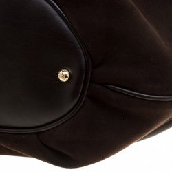 Pre Owned Lancel Brown Suede and Leather Le Brigitte Bardot Hobo