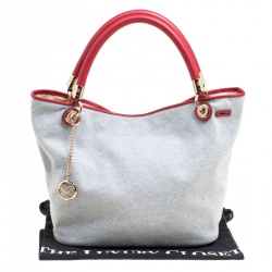 Pre Owned Lancel Grey Fabric French Flair Tote