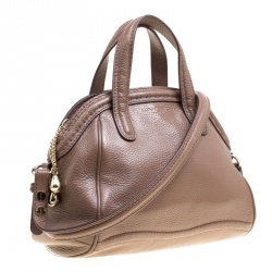 Pre Owned Lancel Brown Leather La Charmeuse Top Handle Bag