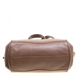 Pre Owned Lancel Brown Leather La Charmeuse Top Handle Bag