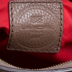 Pre Owned Lancel Brown Leather La Charmeuse Top Handle Bag