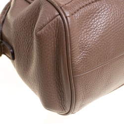 Pre Owned Lancel Brown Leather La Charmeuse Top Handle Bag