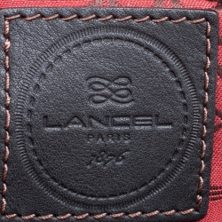 Pre Owned Lancel Black Leather Pleated Satchel