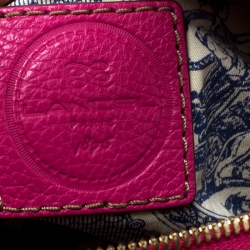 Lancel Pink Leather La Charmeuse Top Handle Bag