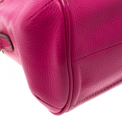 Lancel Pink Leather La Charmeuse Top Handle Bag