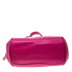 Lancel Pink Leather La Charmeuse Top Handle Bag