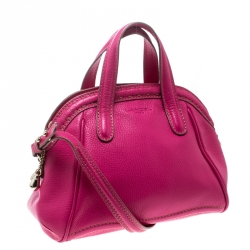 Lancel Pink Leather La Charmeuse Top Handle Bag