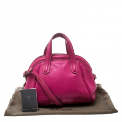Lancel Pink Leather La Charmeuse Top Handle Bag