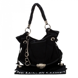 Pre Owned Lancel Black Fabric and Leather Le Brigitte Bardot Hobo