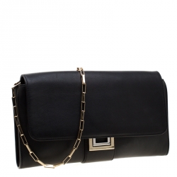 Pre Owned Lancel Black Leather Varenne Shoulder Bag