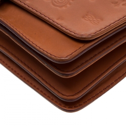 Lancel Brown Daligramme Leather Crossbody Bag