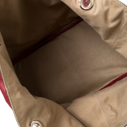 Pre Owned Lancel Red Leather French Flair Tote