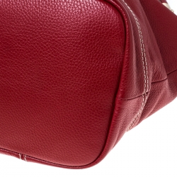 Pre Owned Lancel Red Leather French Flair Tote
