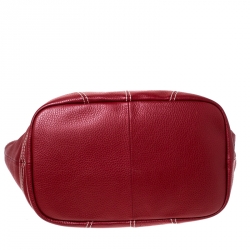 Pre Owned Lancel Red Leather French Flair Tote