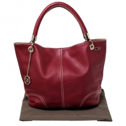 Pre Owned Lancel Red Leather French Flair Tote