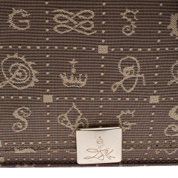 Pre Owned Lancel Brown Canvas Dalidol Shoulder Bag